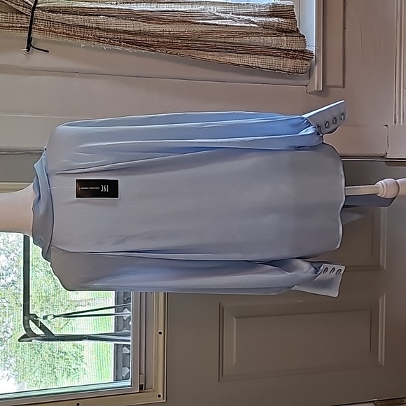 NWT INC International concepts light blue blouse in size Large. - Picture 6 of 6